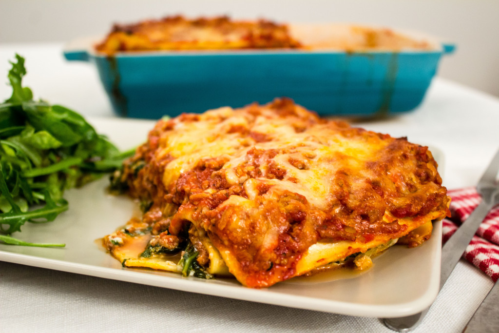 Lasagne med spenat, ricotta och salsiccia – Äta bör man